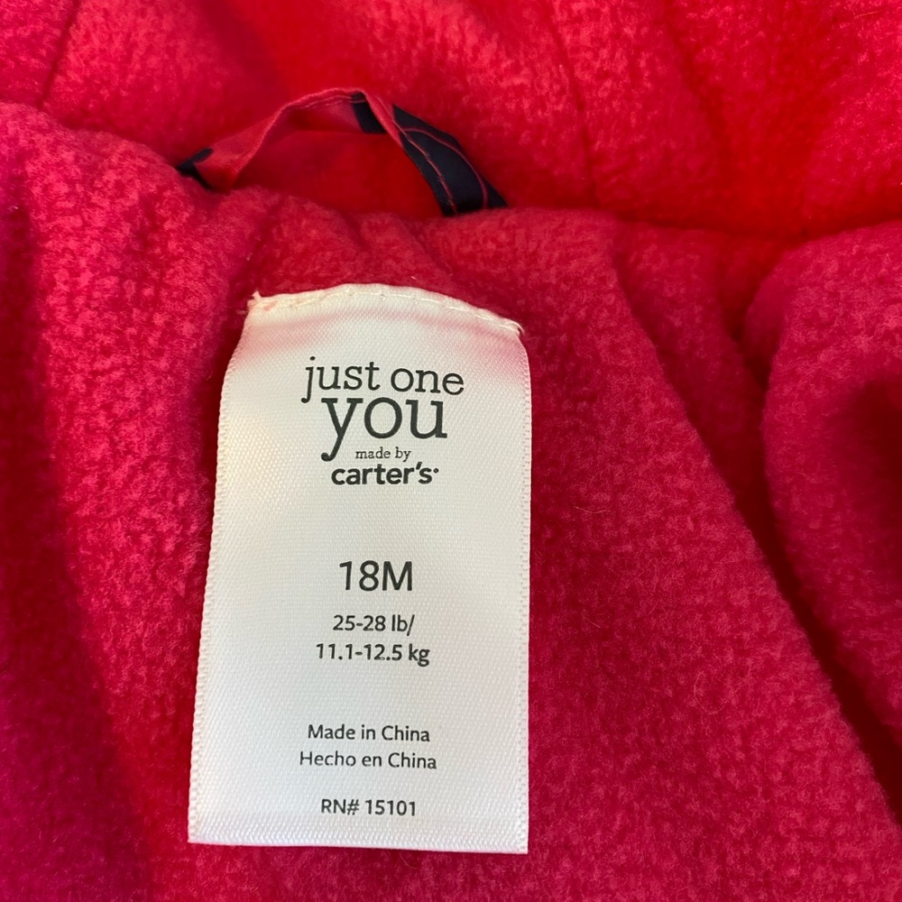 Carter’s Just One You puffy coat 18 month - Picture 2 of 2